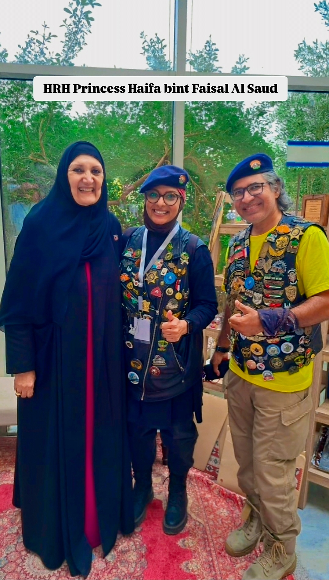 Capt. Mir Shakeel UrRahman and Capt. Amal Ahmed with HRH Princess Haifa Al Faisal