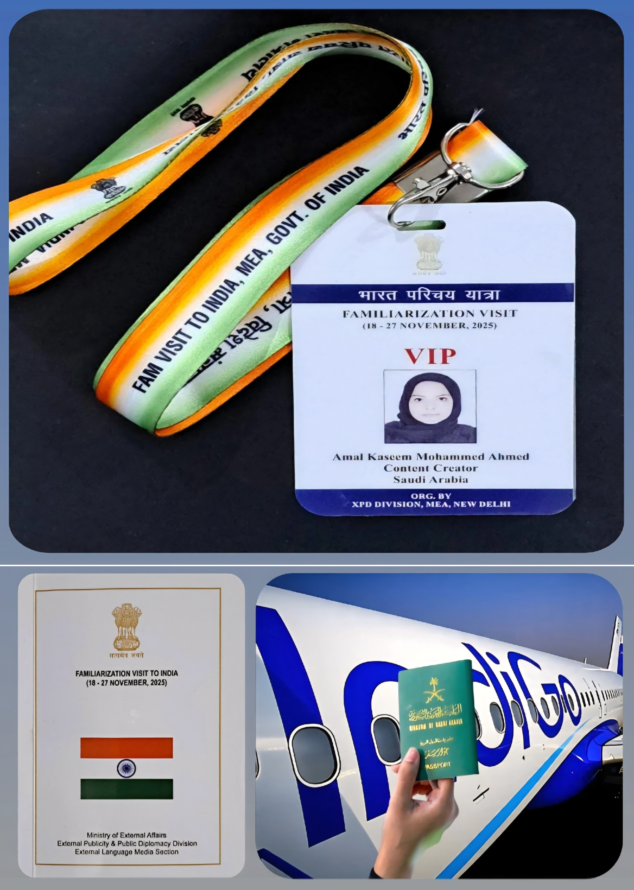 Official Invitation, Programme Booklet and Delegate Pass issued by the Ministry of External Affairs, Government of India
